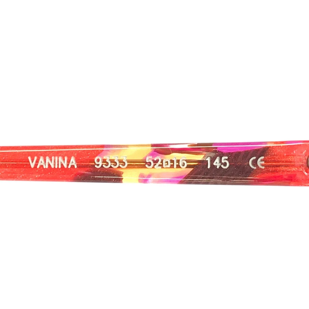 BOZ Eyeglasses Frames VANINA 9333 Black Pink Red Brown Marble 52-16-145